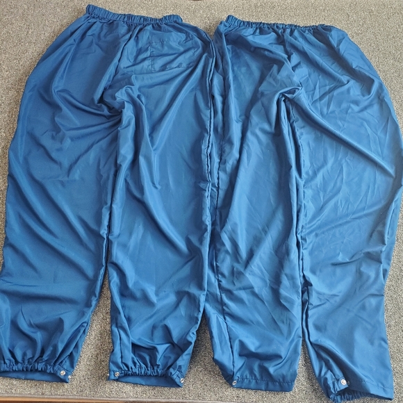 Womens Scrub Pants Blue Elastic Waist Stretch Jogger Adult Medical - 2 Pants - Picture 6 of 6